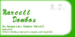 marcell dombos business card